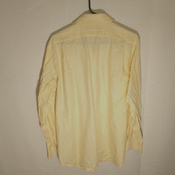 Daniel Cremieux 16.5 35 Dress Shirt Men Yellow Stripe Classic Fit Cotton - Picture 4 of 5